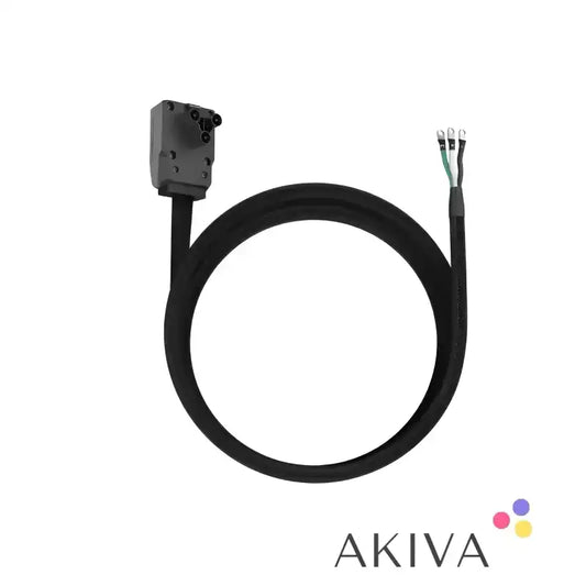 Black electrical cable with connector and exposed wires for EcoFlow Power Hub AC Charge Adapter