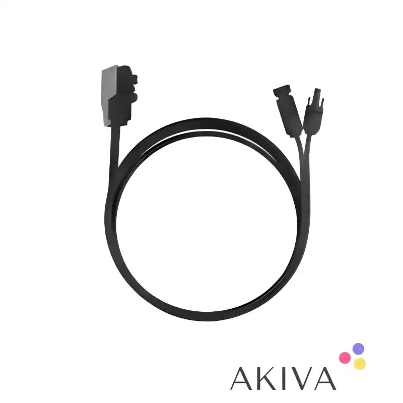 Black power cable with connectors for ECOFLOW Power Hub DC Main, 20 feet, 6AWG