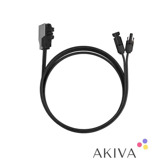 Black solar panel Y-connector cable for ECOFLOW Power Hub solar charge cable