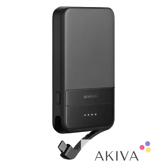 Black portable power bank from ECOFLOW Rapid, ideal for off-grid power solutions