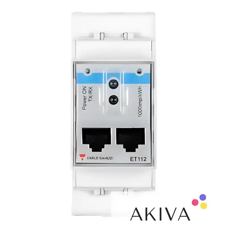 White Energy Meter ET112 with two ports, max 100A for efficient power monitoring