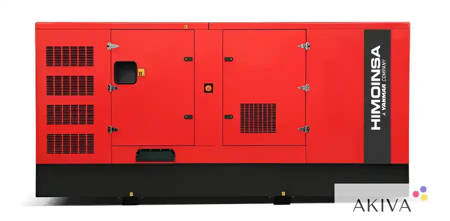 Red Himoinsa HFW-600-T5 400V 3-Phase Generator with 4-Pole Circuit Breaker and Grilles