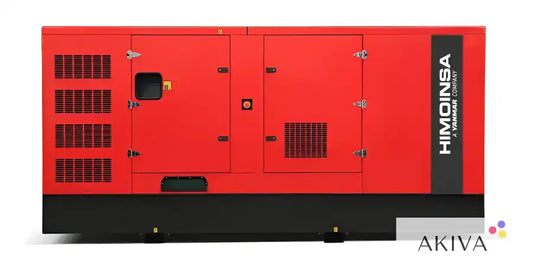 Red Himoinsa HFW-600-T5 400V 3-Phase Generator with 4-Pole Circuit Breaker and Grilles