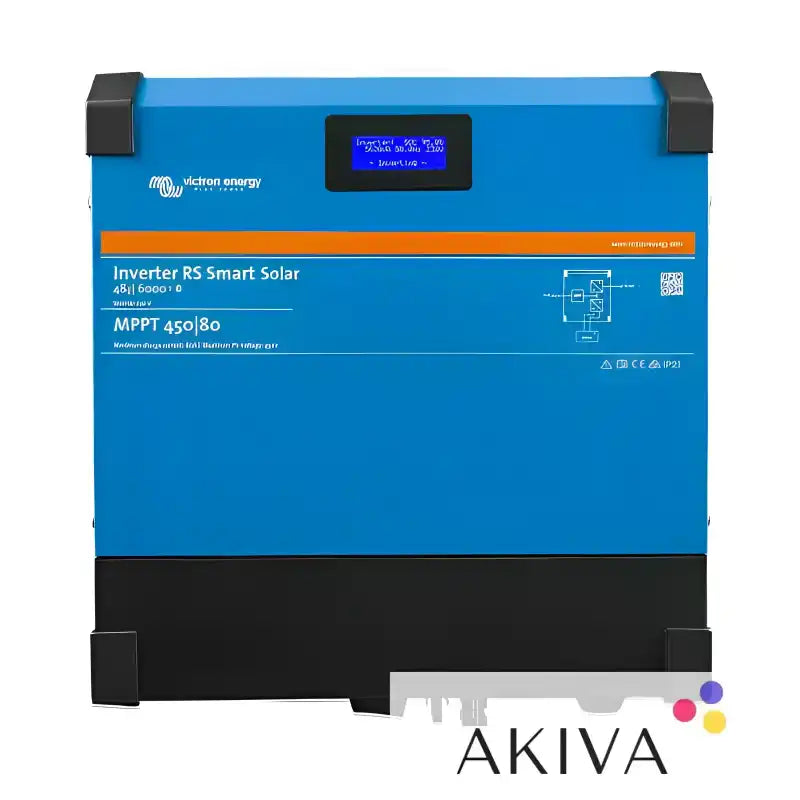 Blue and black Inverter RS 48/6000 230V Smart Solar for efficient energy conversion