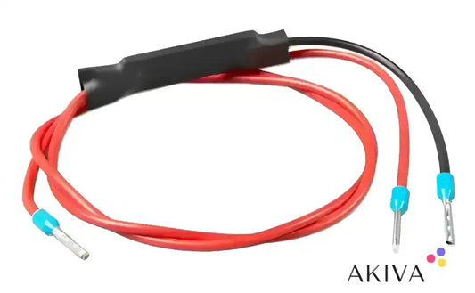 Red and black wire assembly with connectors for Inverting Remote On-Off cable