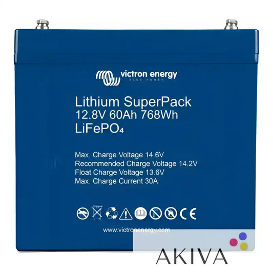 Blue Lithium SuperPack 12.8V/60Ah for off-grid power solutions from Victron Energy Dealer Plymouth