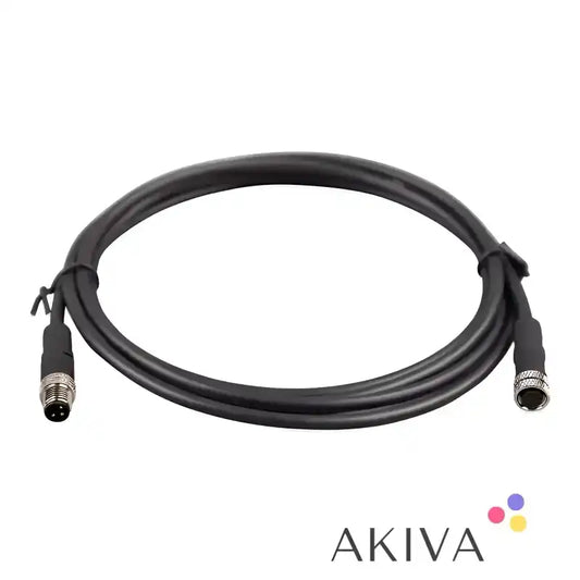 Black circular connector male and female 3 pole cable, 2m product image