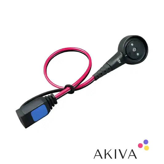 Black microphone with red wire for MagCode Power Clip 12V, max 15A connector