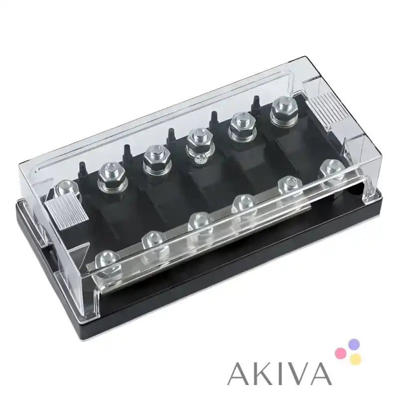 Black and transparent MEGA-Fuse 100A 80V with silver terminals, pack of 5 pcs