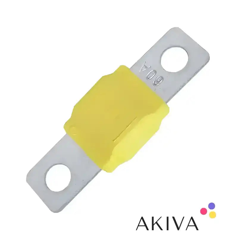 Yellow MIDI-fuse 60A/58V designed for 48V products, ideal for reliable electrical protection