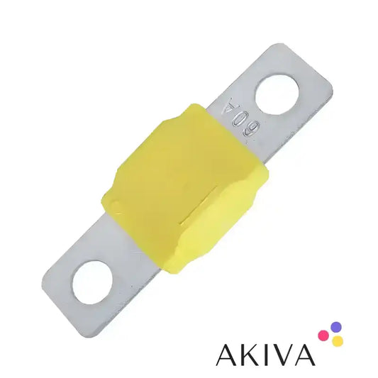 Yellow MIDI-fuse 60A/58V designed for 48V products, ideal for reliable electrical protection