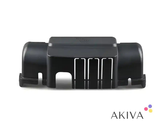 Black plastic housing for MPPT WireBox-XL MC4 with vertical slots and curved edges
