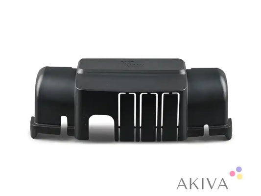 Black plastic step stool with four rungs and rubber feet for MPPT WireBox-XL MC4 systems