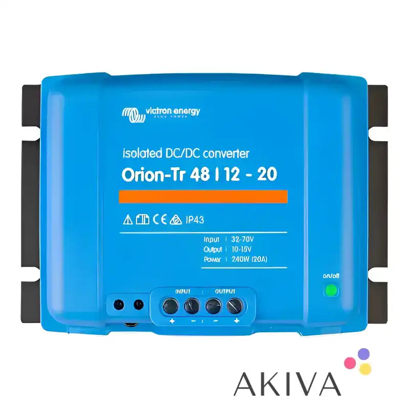 Blue isolated DC-DC converter from Orion-Tr 48/12-20A, efficient and reliable power solution