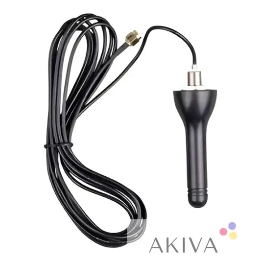Black waterproof submersible pressure sensor with coiled cable for GSM antenna and off-grid power systems