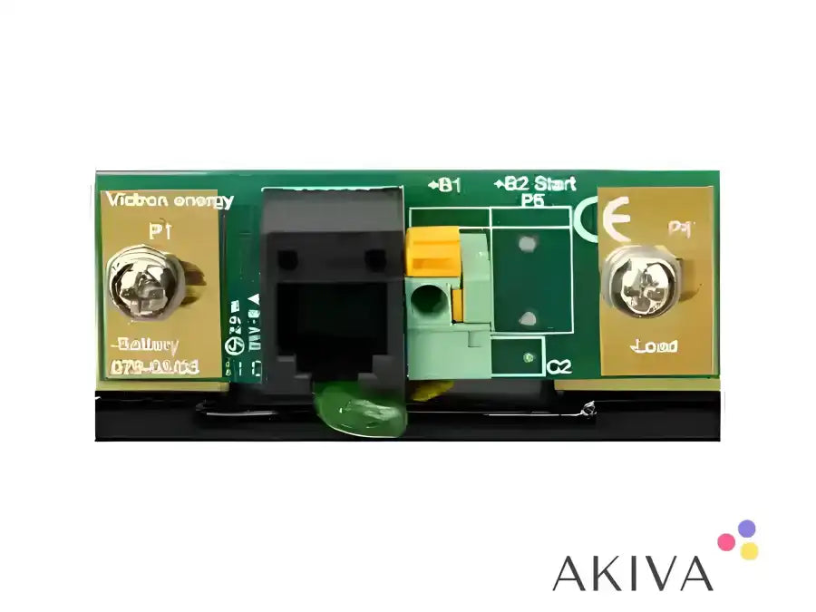 Green circuit board with connection ports for Shunt BMV 602S PCBA