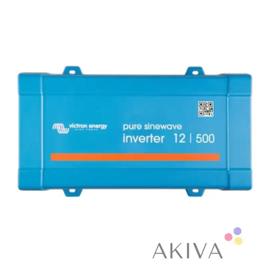 Blue victron energy phoenix inverter 12/500 pure sinewave inverter with orange accent stripe for off-grid power solutions