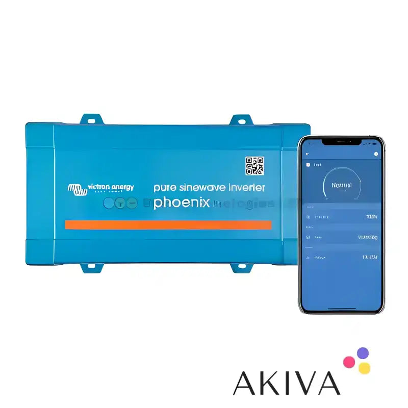 Blue Phoenix Inverter 48/250 with smartphone status display for off-grid power solutions