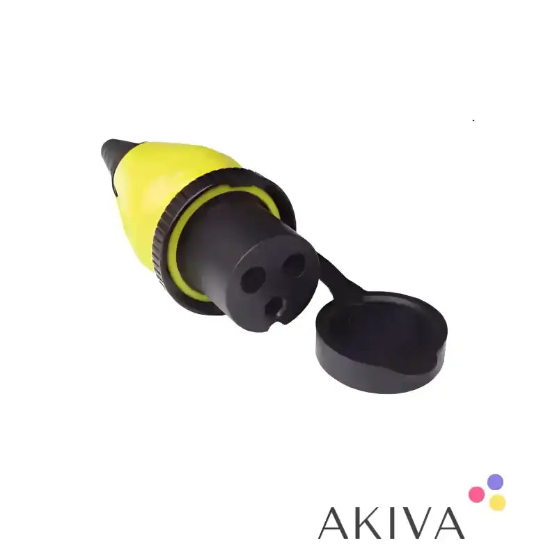 Yellow and black plug 16A 250Vac with protective cap for Power Inlet 16A