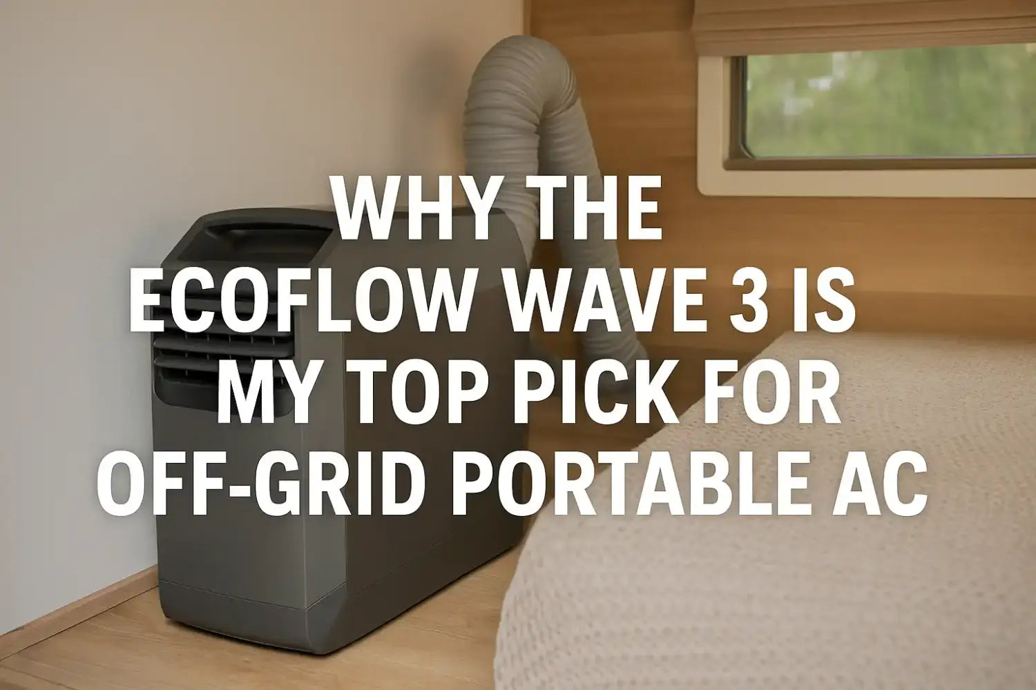 ecoflow wave 3 in a room in a caravan