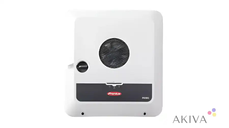 White Primo GEN24 8.0 Plus solar inverter with circular vent for off-grid power solutions
