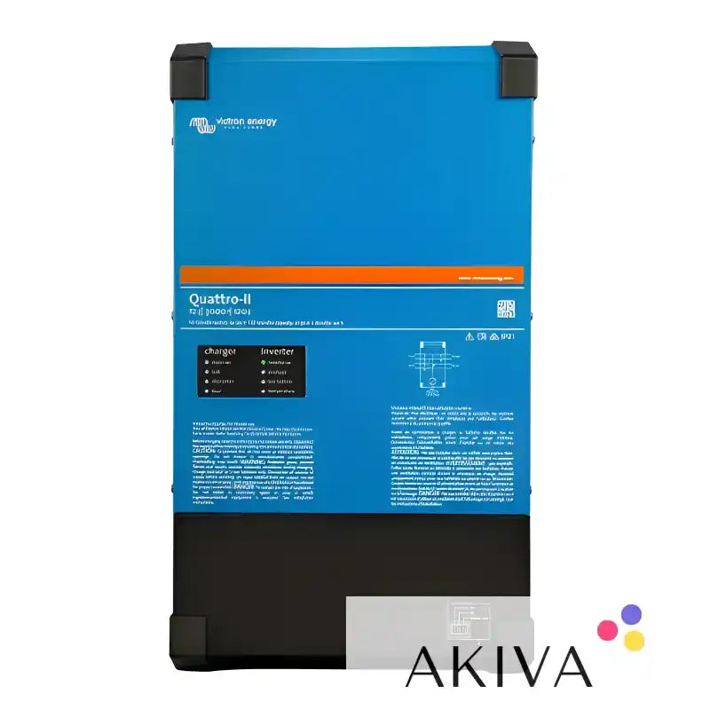 Blue and black Quattro 24/5000 inverter/charger for 120V VE.Bus applications