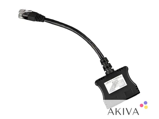 Black network cable with adapter for RJ45-splitter 1xRJ45 male 15cm cable 2xRJ45 female