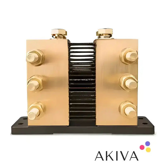 Brass electrical busbar for Shunt 6000A 50mV-0,5 / 5xM10 in electrical applications