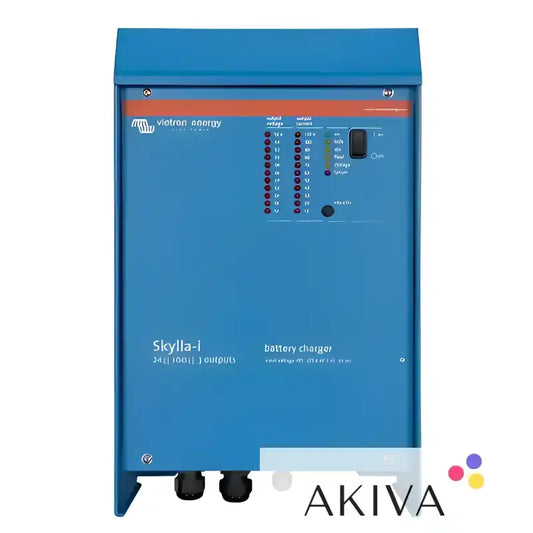 Blue Skylla-i 24/100(3) 230V battery charger with indicator lights for off-grid power solutions