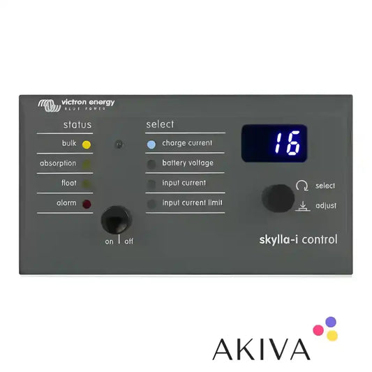Victron Energy Skylla-i Control Panel in Skylla-i Control GX with Right Angle RJ45 for off-grid power solutions