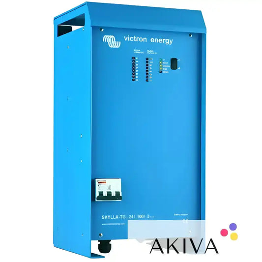 Blue Victron Energy battery charger in Skylla-TG 24/100(1+1) 3-phase 400V for off-grid power solutions