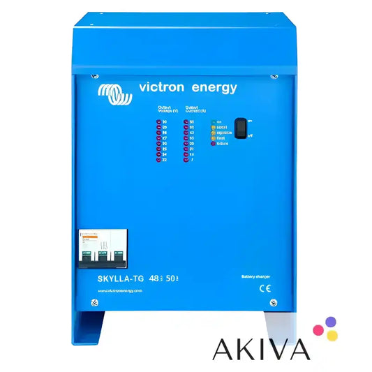 Blue Victron Energy Skylla-TG 48/50(1) 230V battery charger for off-grid power solutions