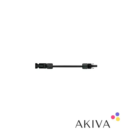 Black solar adapter cable MC4/F to MC3/M, length 15cm, for enhanced solar energy connections