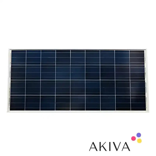 Rectangular solar panel with grid pattern from the 20W-12V Poly 440x350x25mm series