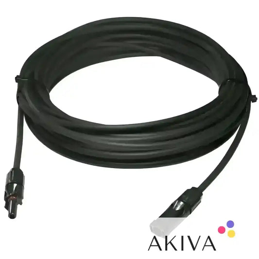 Black solar panel cable with connectors for SolarCable L=1m 6sqmm MC4-M/F connection