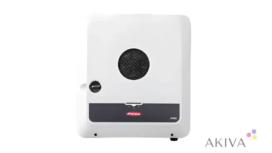 White Symo GEN24 inverter with black vent for off-grid power solutions in campervan electrical systems