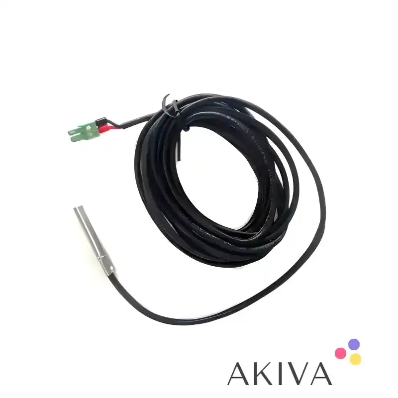 Black cable with metal probe and green connector for BlueSolar PWM-Pro Charge Controller