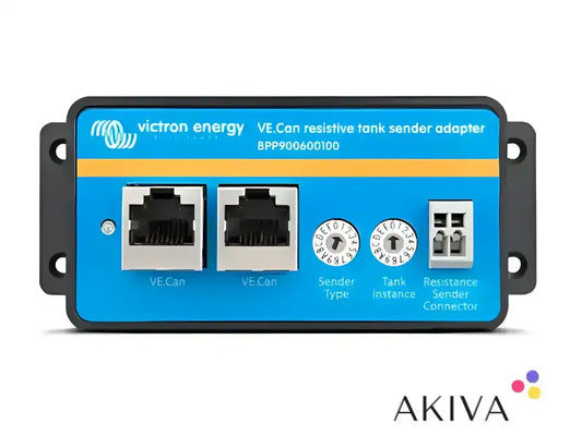 Blue and gray VE.Can resistive tank sender adapter for accurate tank sender readings
