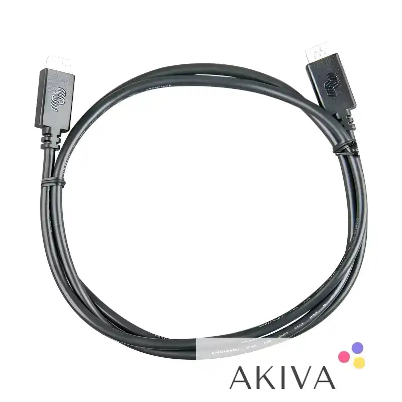 Black USB cable for VE.Direct Cable 0.9m, ideal for Off-Grid Power Solutions by Victron Energy