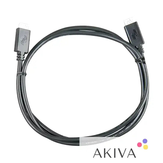 Black USB cable for VE.Direct Cable 0.9m, ideal for Off-Grid Power Solutions by Victron Energy