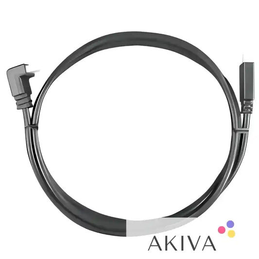 Black USB cable with angled connector for VE.Direct Cable 10m use