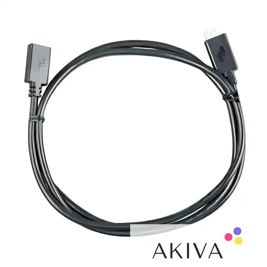 Black USB cable for VE.Direct Cable 5m with Right Angle conn, ideal for off-grid power solutions