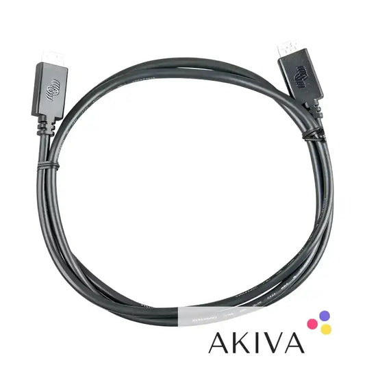 Black USB cable for VE.Direct Cable 5m, ideal for off-grid power solutions