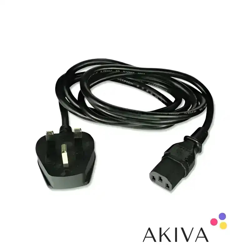 Black UK mains cord for Smart IP43 and Skylla-S Charger, 2m length