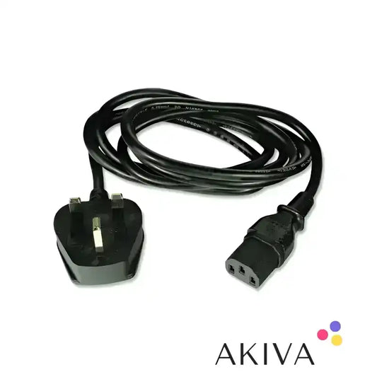 Black UK mains cord for Smart IP43 and Skylla-S Charger, 2m length